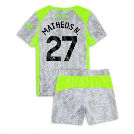 Manchester City Matheus Nunes #27 Derde tenue Kids 2025-26 Korte Mouw (+ Korte broeken)